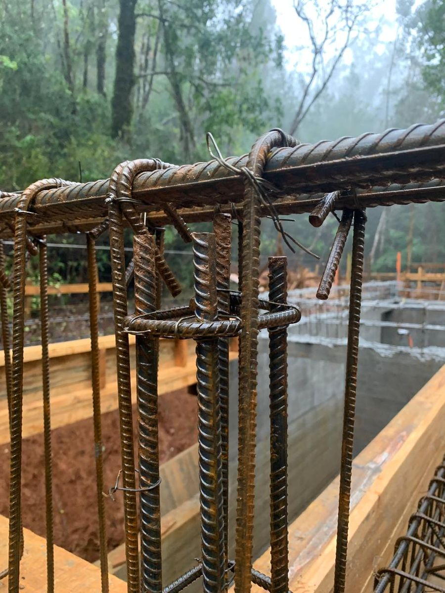 Enfierradura de fundaciones en el bosque